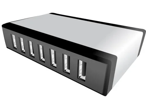 Hub on white Stock Illustration