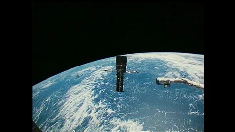 Hubble Space Telescope in space Stock Footage 97871204