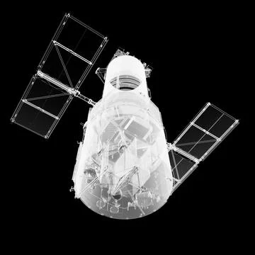The Hubble Space Telescope. X-Ray render Stock Illustration