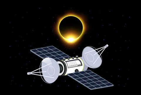 Hubble Telescope Concept Illustration Stock-Illustration