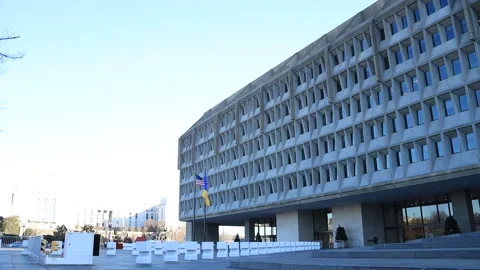 Hubert H. Humphrey Building - Department of Health and Human Services - DC Stock Footage