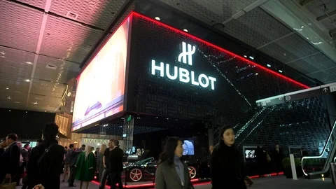 Hublot booth at Baselworld. Stock Footage 81438600