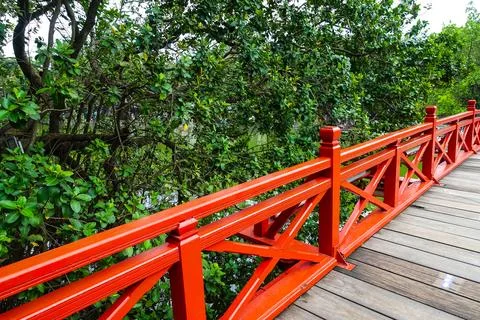 HUC BRIDGE HANOI Stock Photos