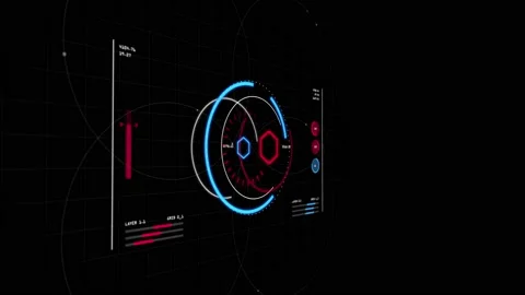 HUD 3D graph 11 Stock Footage 221892886