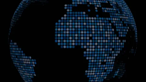 HUD 3D World Map Stock-Footage 160610071