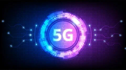 HUD 5G technology Illustrazione stock