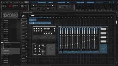 HUD abstract background Stock Footage 163587220