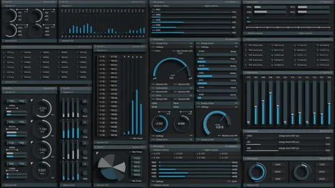 HUD abstract Sci Fi technological template. Animated texture for broadcast futur Stock Footage 191517112