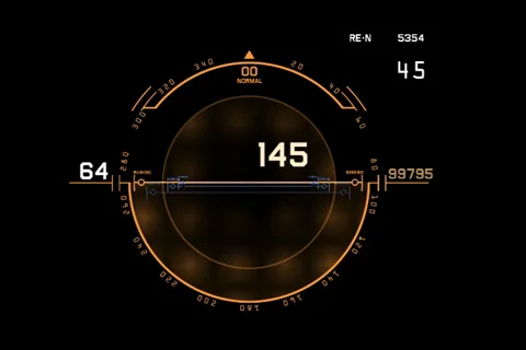 HUD Air  Straight Stock Footage 32859983