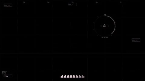 Hud animation design for webdesigner in sci fi space with digital elements Stock Footage 331348756