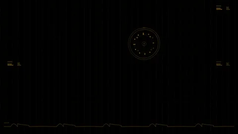 Hud animation displayed in a sci fi space setting for web designers with focus Stock Footage 331297225