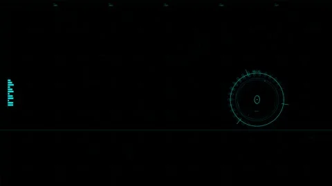 Hud animation displaying design elements for user interface in a digital sp.. Stock Footage 328436669