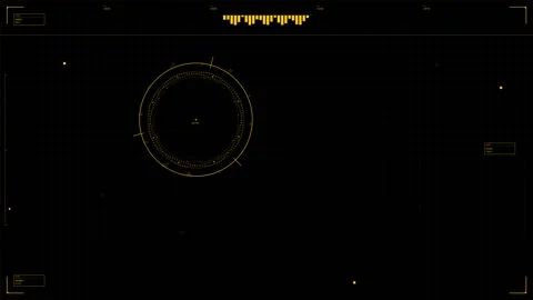 Hud animation displaying futuristic interface with circular elements and gr.. Stock Footage 328435702