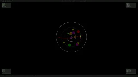 Hud animation displaying various data points and metrics in a video format .. Stock Footage 328434747