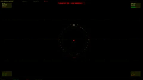 Hud animation displays data and controls for navigation in a digital enviro.. Stock Footage 328434600