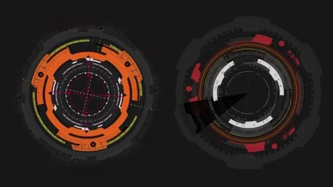 HUD Animation Stock Footage 255569127