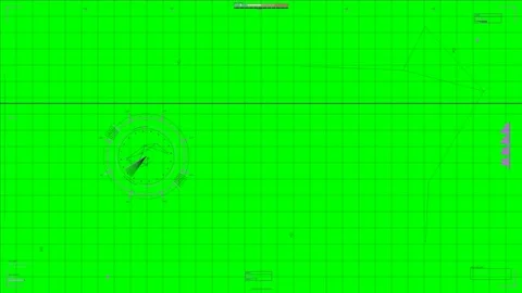 Hud animation showcasing web design elements in a sci fi space environment for Stock Footage 331348928