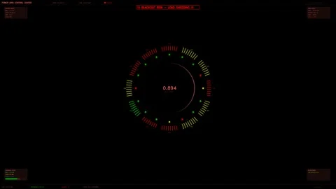 Hud animation showing data points and indicators for system monitoring with.. Stock Footage 328436110