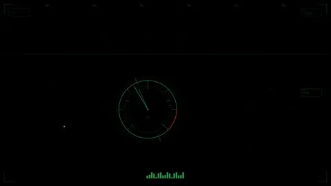Hud animation showing various display elements and data points in a dark se.. Stock Footage 328436697
