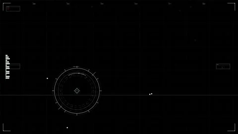 Hud animation shows interactive elements with data points and circles displ.. Stock Footage 328436255