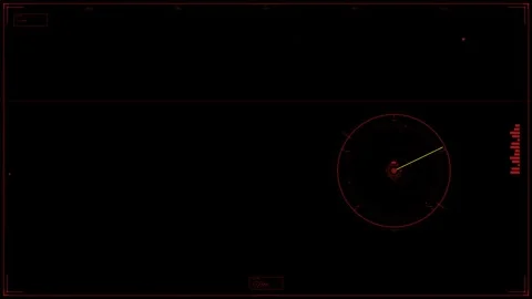 Hud animation shows target tracking in a dark environment with simple desig.. Stock Footage 328435784