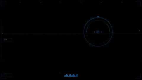 Hud animation shows various visual elements for user interface in dark back.. Stock Footage 328435789