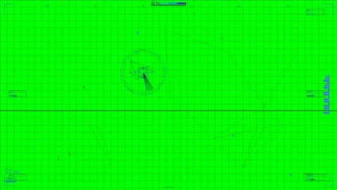 Hud animation for war documentary and sci fi films showing digital graphics and Stock Footage 331574144