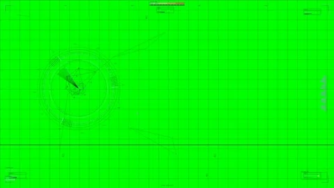 Hud animation for war documentary or sci fi film showing data visualizations Stock Footage 331492950