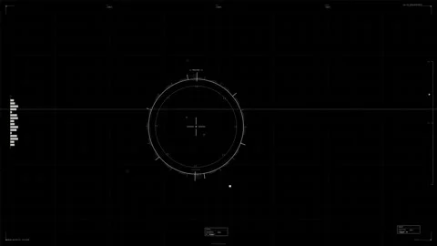 Hud animation for web designer located in sci fi space setting with digital Stock Footage 329022453