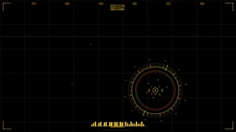Hud animation for web designer in a sci fi space setting used for creating Stock Footage 329023366