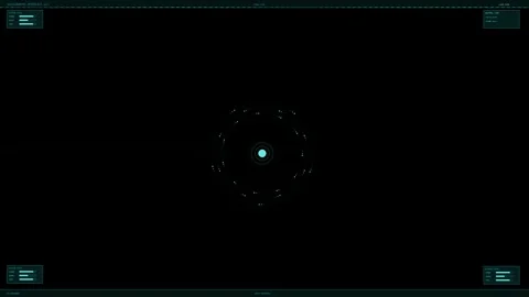 Hud animation for web designer in sci fi space showing interactive elements and Stock Footage 329024693