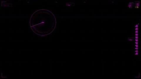 Hud animation for web designer in sci fi space showing data visualization and Stock Footage 331428947