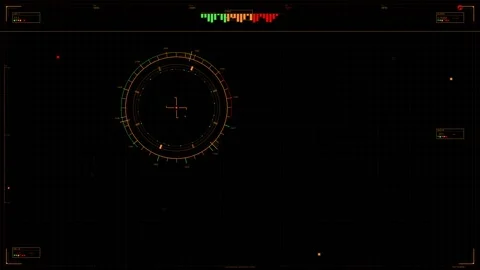 Hud animation for web designer showcasing sci fi space elements and data in a Video stock 329023027