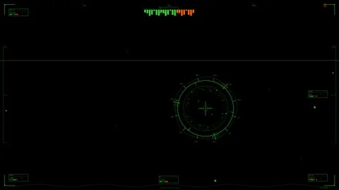 Hud animation for web designer showcasing elements in futuristic space setting Stock Footage 329023429
