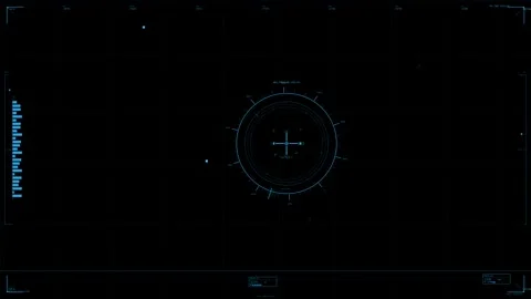Hud animation for web designer showcasing sci fi space elements and interactive Stock Footage 329024996