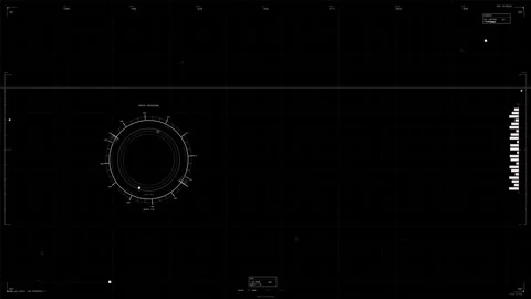 Hud animation for web designer showing sci fi themed interface elements in a Stock Footage 329022414