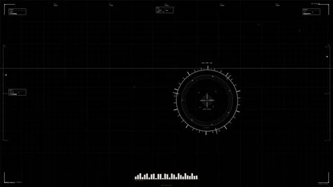 Hud animation for web designers in a sci fi space setting with various elements Stock Footage 329022564