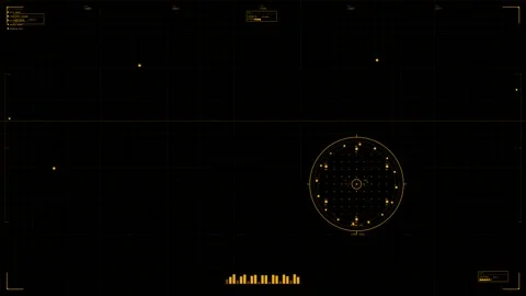 Hud animation for web designers in a sci fi space environment showing data Stock Footage 331317369