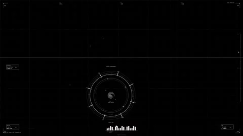 Hud animation for webdesigner in scifi space showing interactive elements on Stock Footage 329022316