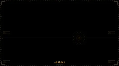 Hud animation for webdesigner showing a sci fi style layout in a space Stock Footage 331296796