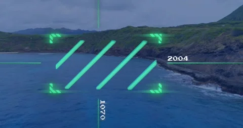 HUD appearing over bay, bars brightening, guide shifting, visualizing telemetry, Stock Footage 328418090