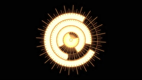 HUD Arc Audio Reactive Equalizer A Yellow Bounce VJ Loop Animation Video stock 156247512