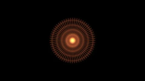 HUD Arc Audio Reactive Equalizer A Yellow Bounce  02 Video stock 243241436
