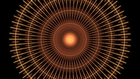 HUD Arc Audio Reactive Equalizer A Yellow Bounce Large VJ Loop Animation 01 Video stock 278776048