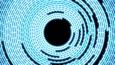 HUD Arc B Audio Reactive Equalizer Blue Bounce Large VJ Loop Animation 02 스톡 동영상 257528869