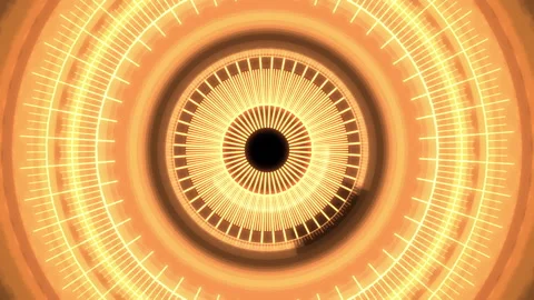 HUD Arc Offset C Audio Reactive Equalizer Yellow VJ Loop Animation 04 Video stock 204043340