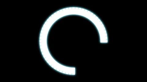 HUD Arcs Processing Bold Blue Animation ... | Stock Video | Pond5