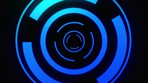 Hud background animation of circle bule color. Futuristic motion abstract. Stock Footage 88773555