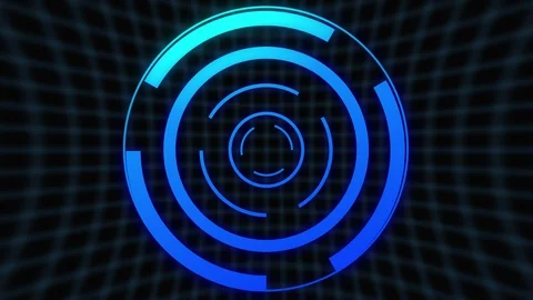 Hud background animation of circle bule color. Futuristic motion abstract. Stock Footage 88802105
