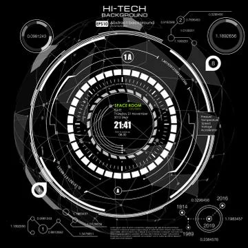 HUD background outer space. infographic elements. futuristic user interface イラスト素材